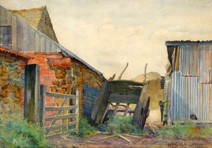 Scène dans une cour de ferme